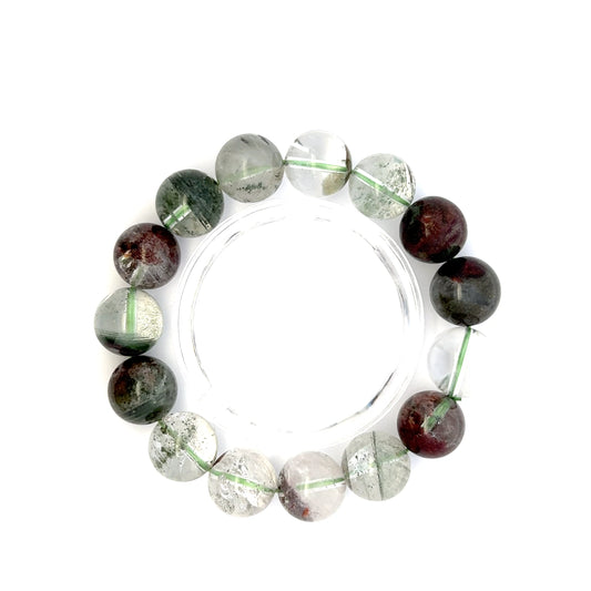 Lodolite Quartz Bracelet – Natural Garden-Included Gemston