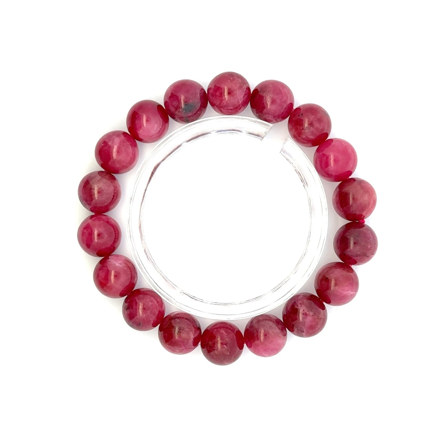 Rare Rhodonite Bracelet – Natural Pink Gemstone Jewelry