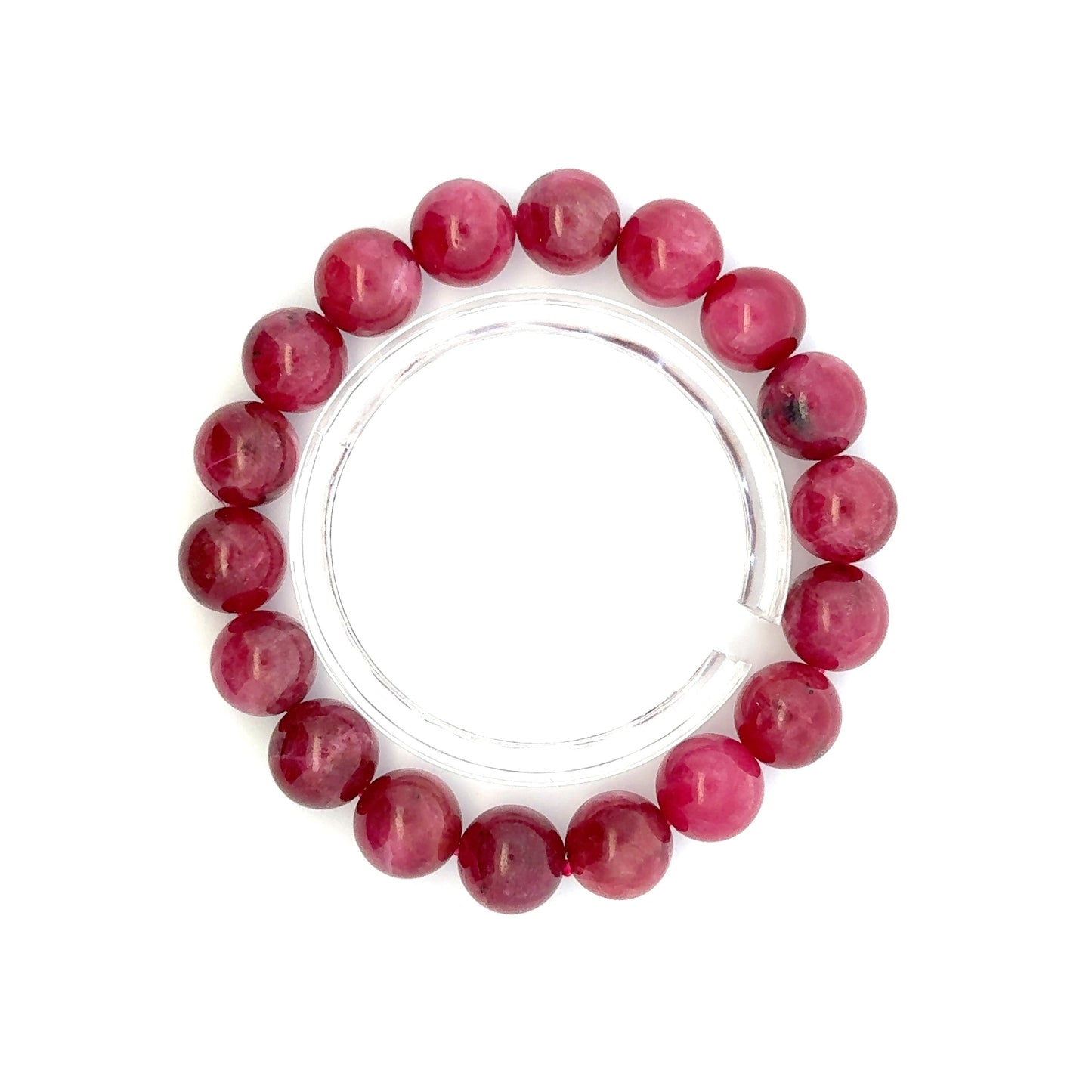 Rare Rhodonite Bracelet – Natural Pink Gemstone Jewelry