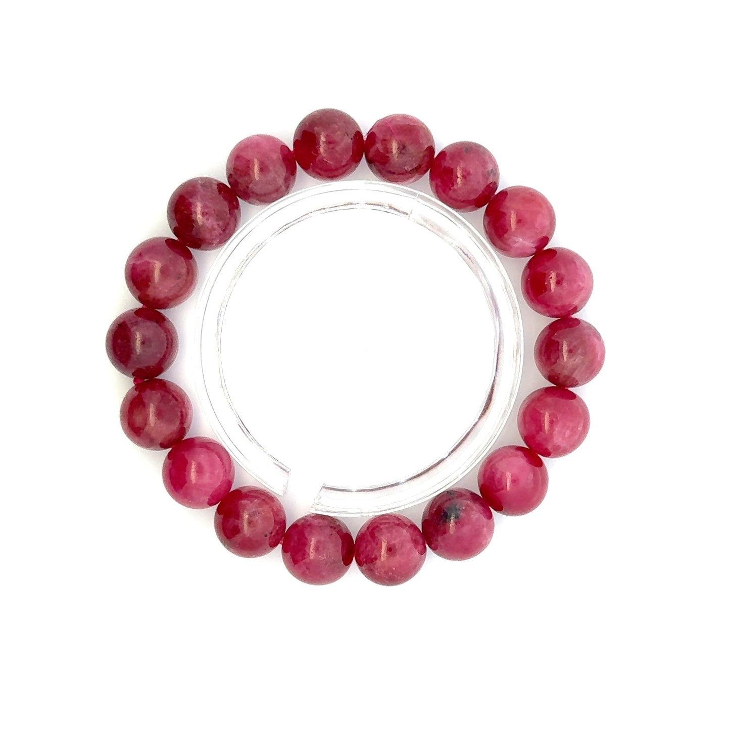 Rare Rhodonite Bracelet – Natural Pink Gemstone Jewelry