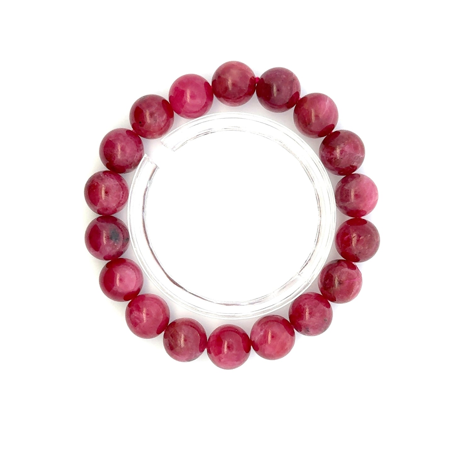 Rare Rhodonite Bracelet – Natural Pink Gemstone Jewelry