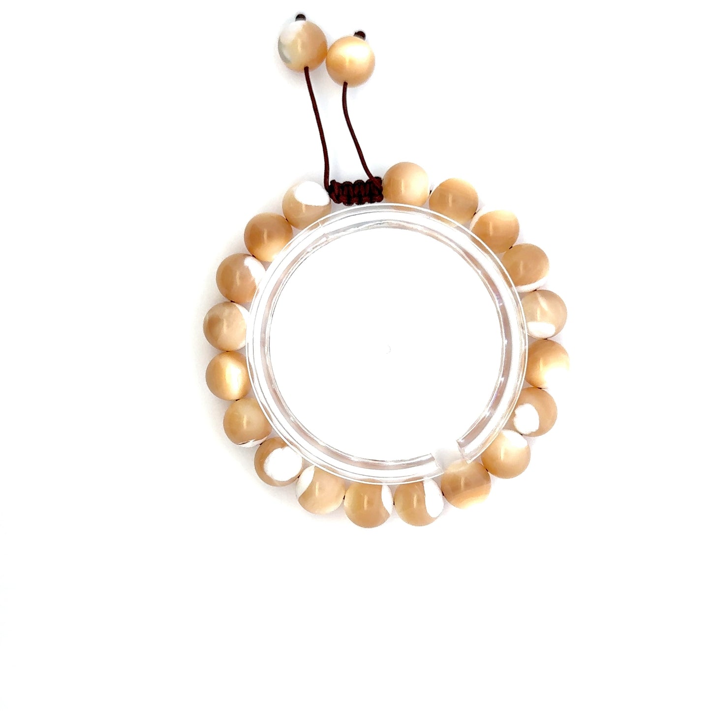 Adjustable Mother of Pearl Bracelet – Natural Iridescent Gemstone
