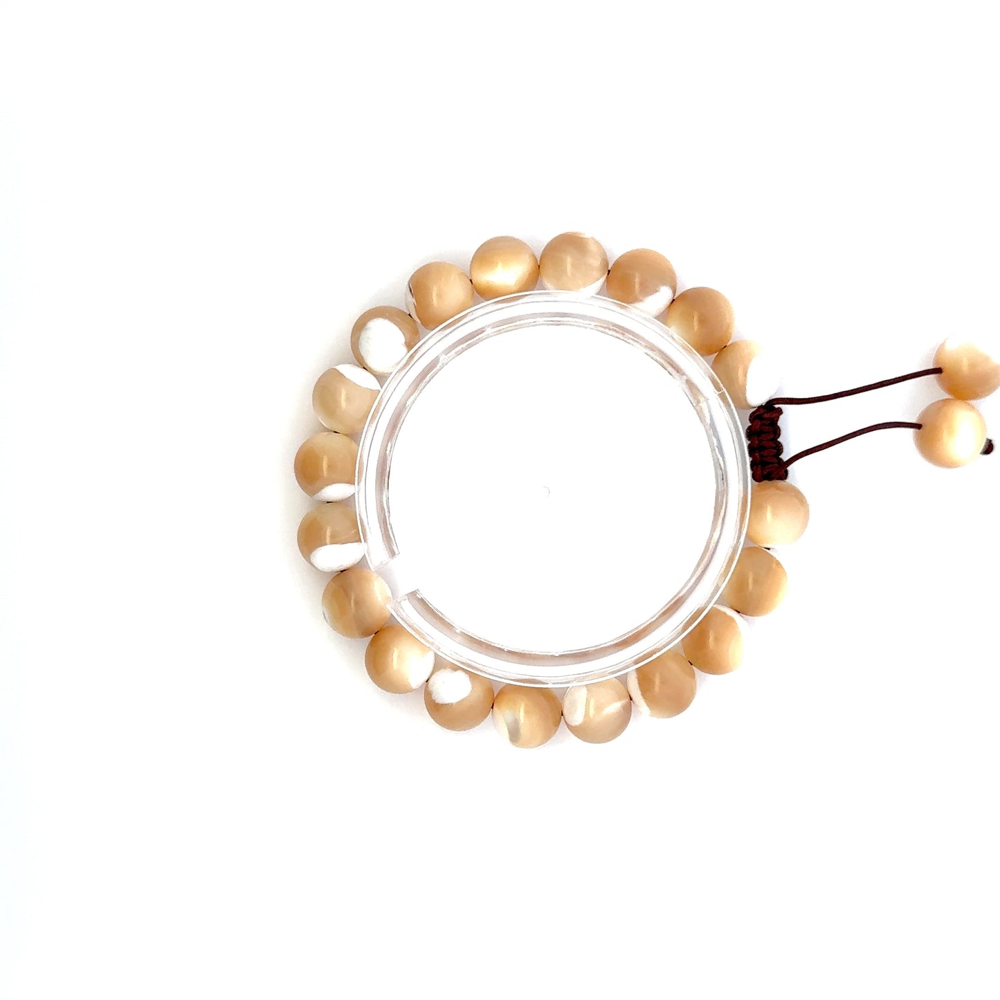 Adjustable Mother of Pearl Bracelet – Natural Iridescent Gemstone