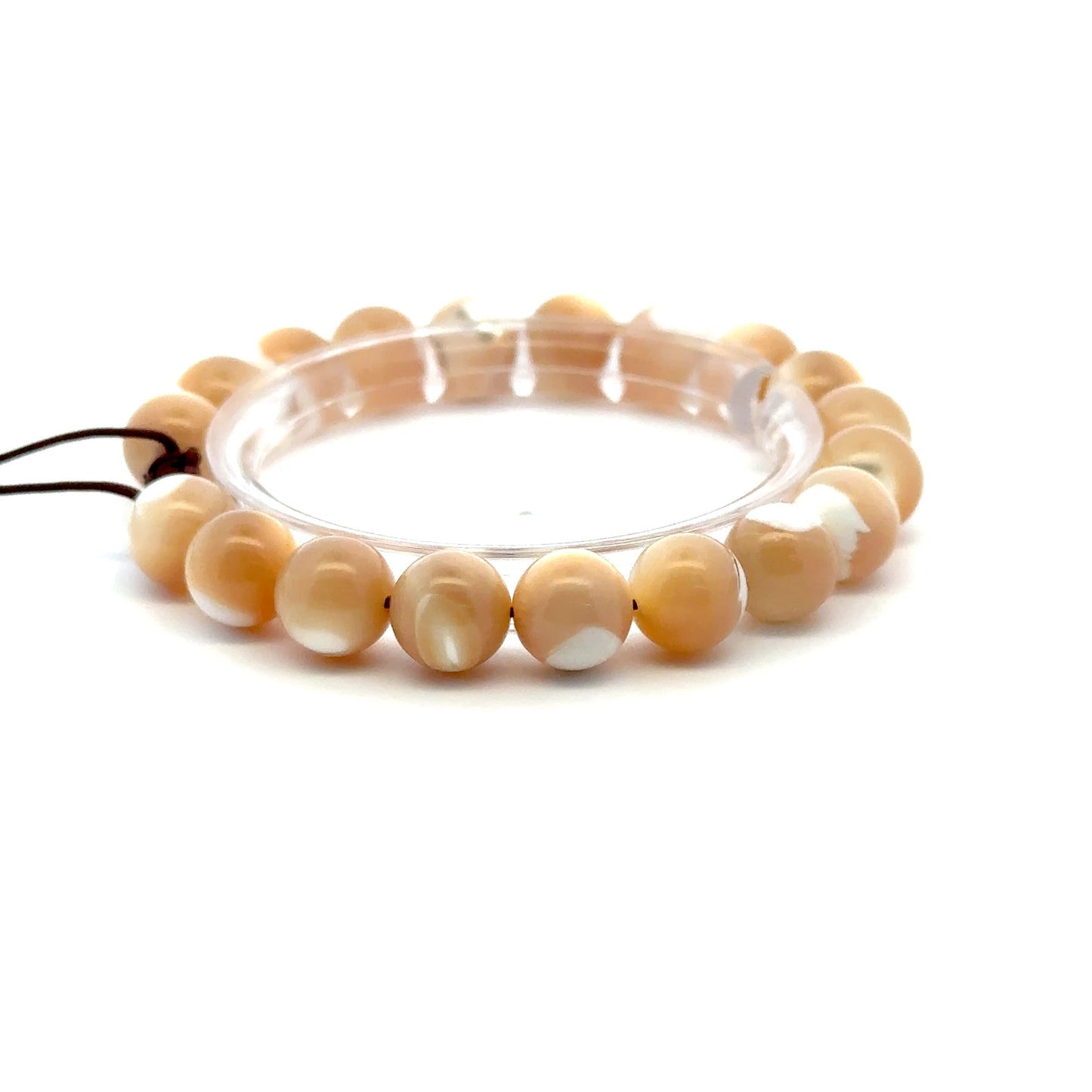 Adjustable Mother of Pearl Bracelet – Natural Iridescent Gemstone