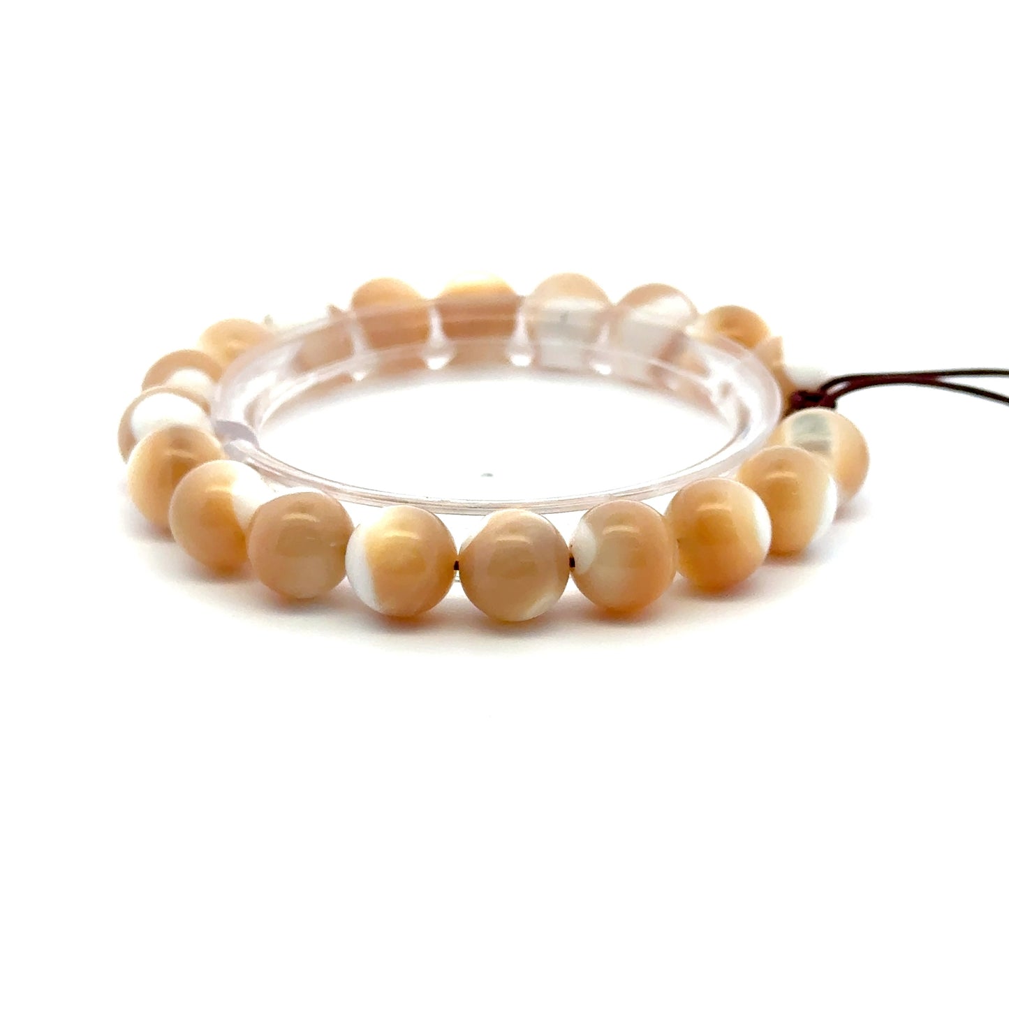 Adjustable Mother of Pearl Bracelet – Natural Iridescent Gemstone