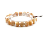 Adjustable Mother of Pearl Bracelet – Natural Iridescent Gemstone