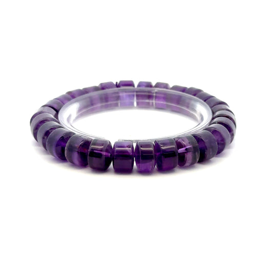 African AAA Amethyst Bracelet – Deep Purple Natural Gemstone