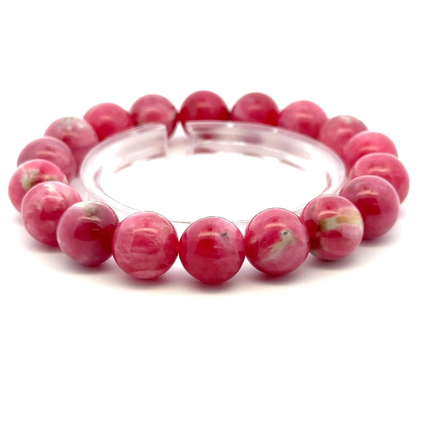 Rare Rhodonite Bracelet – Natural Pink Gemstone Jewelry