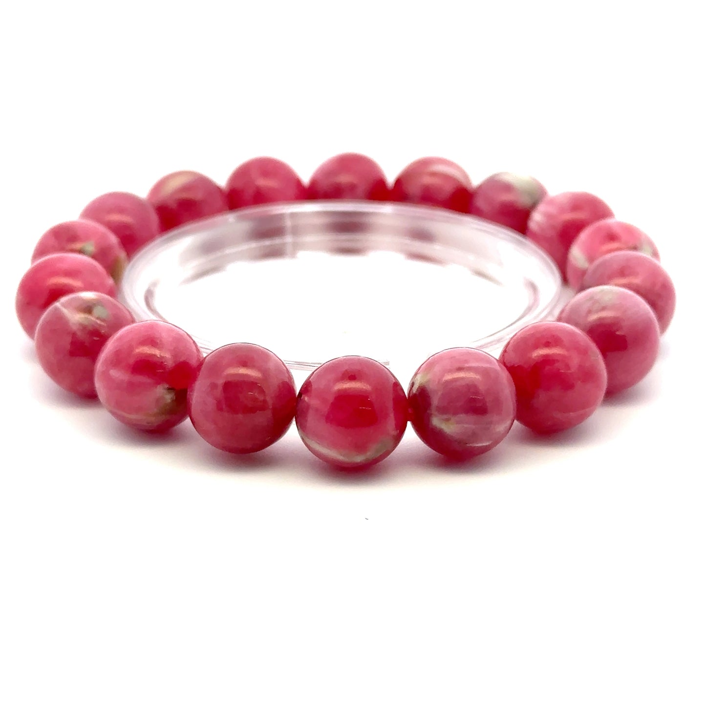 Rare Rhodonite Bracelet – Natural Pink Gemstone Jewelry