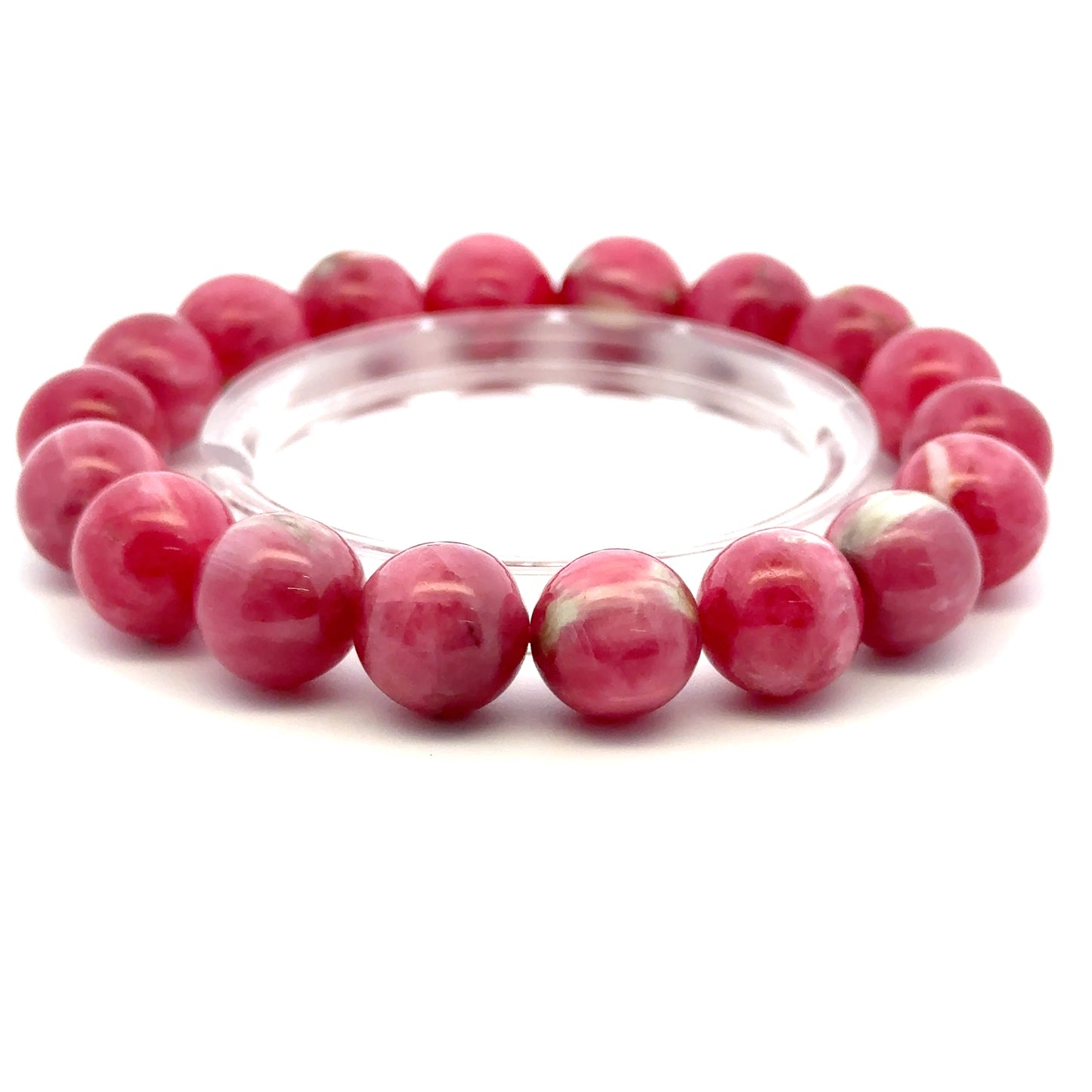 Rare Rhodonite Bracelet – Natural Pink Gemstone Jewelry