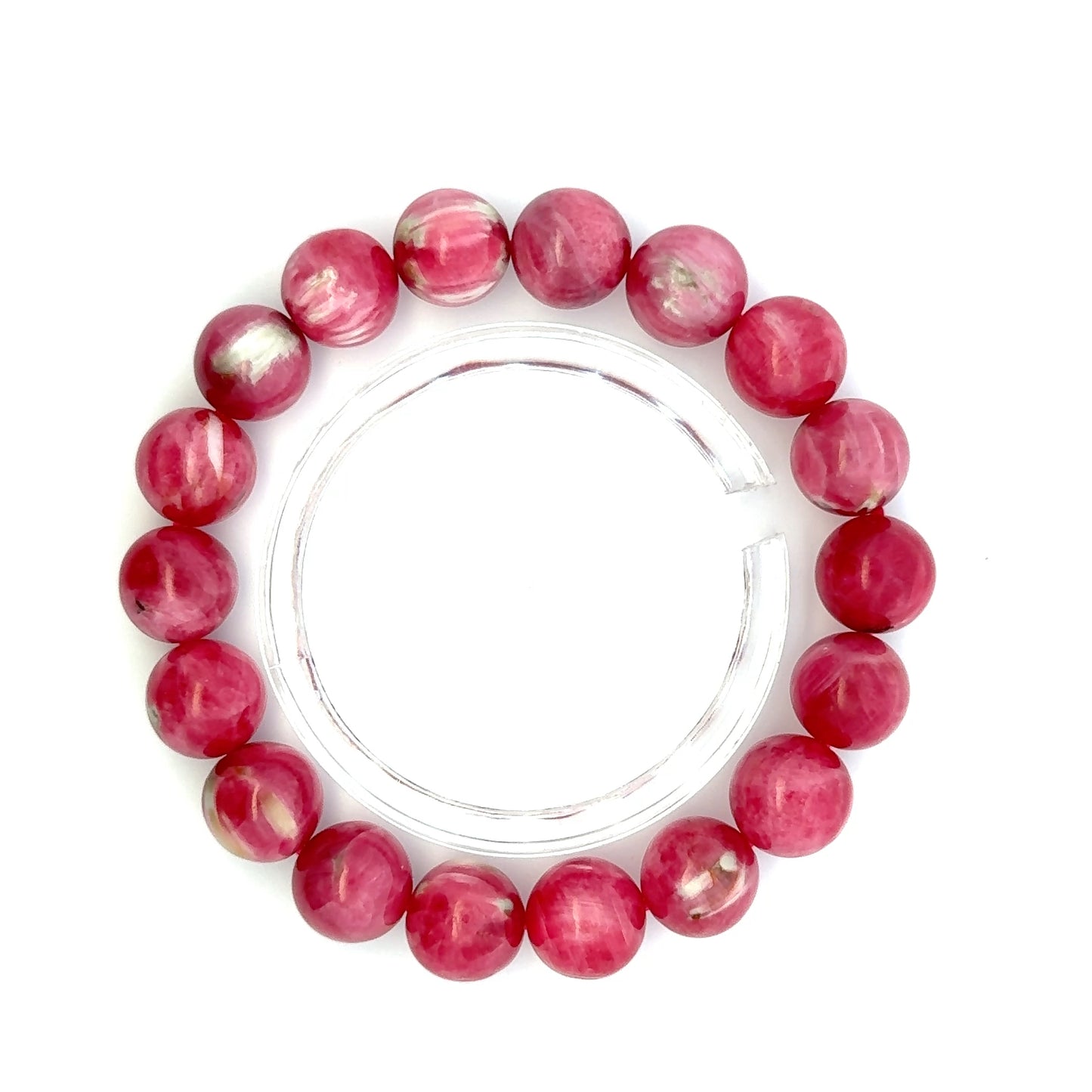 Rare Rhodonite Bracelet – Natural Pink Gemstone Jewelry