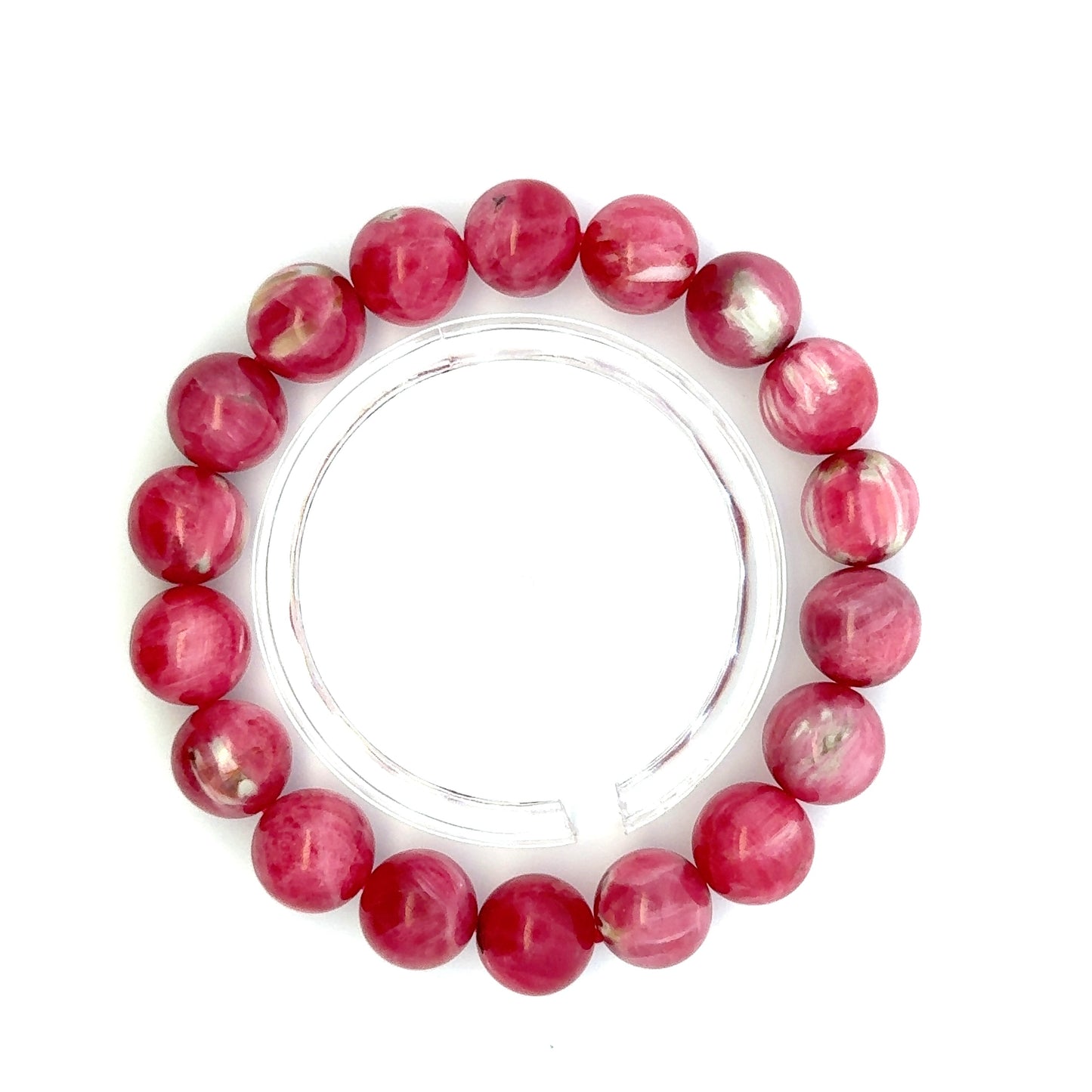 Rare Rhodonite Bracelet – Natural Pink Gemstone Jewelry