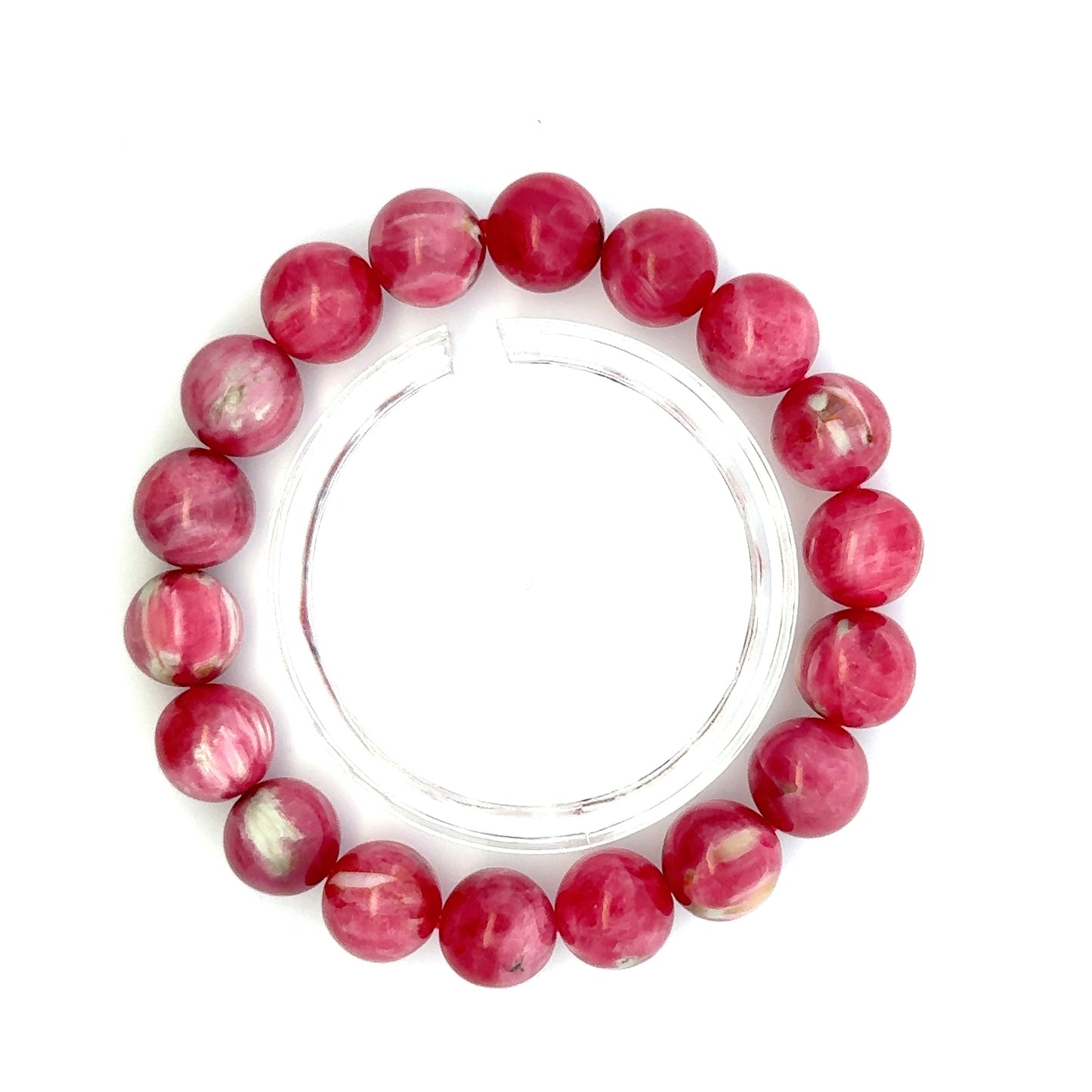 Rare Rhodonite Bracelet – Natural Pink Gemstone Jewelry