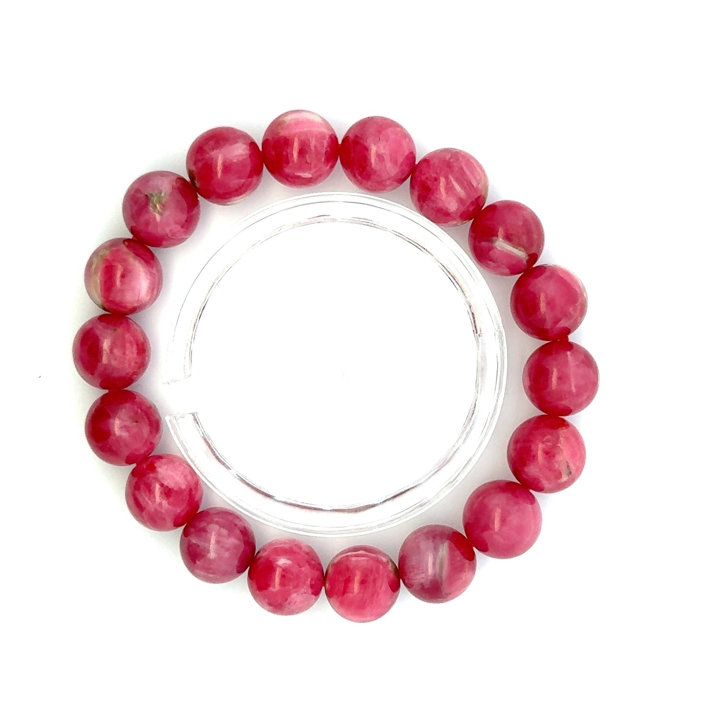 Rare Rhodonite Bracelet – Natural Pink Gemstone Jewelry