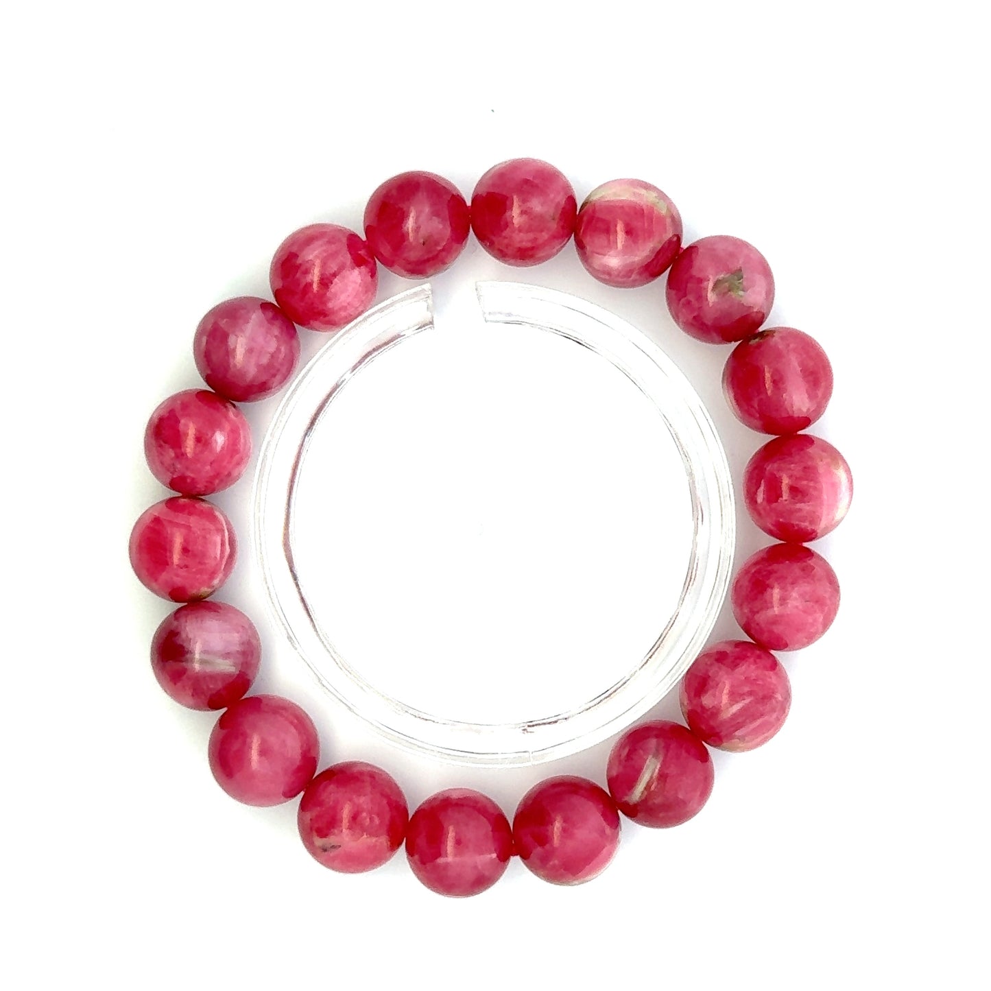 Rare Rhodonite Bracelet – Natural Pink Gemstone Jewelry