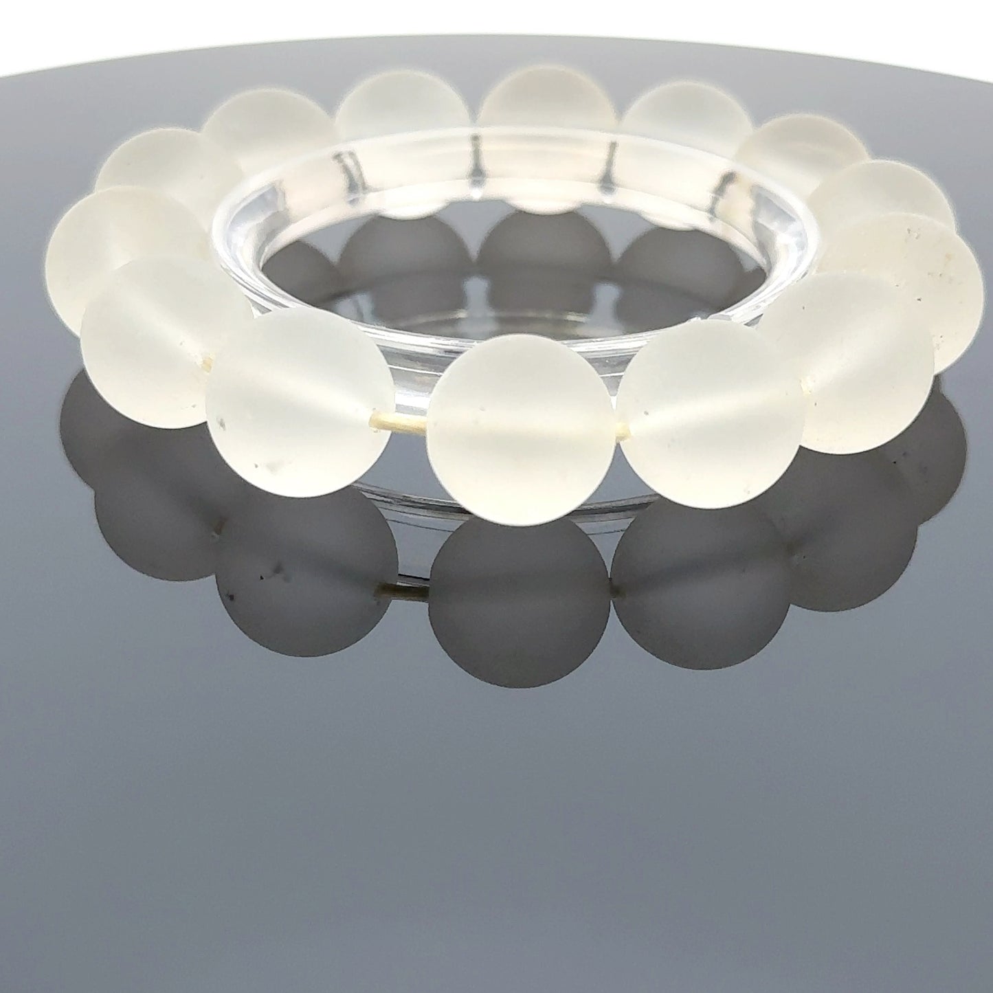 Frosted Quartz Bracelet – Natural Matte Gemstone