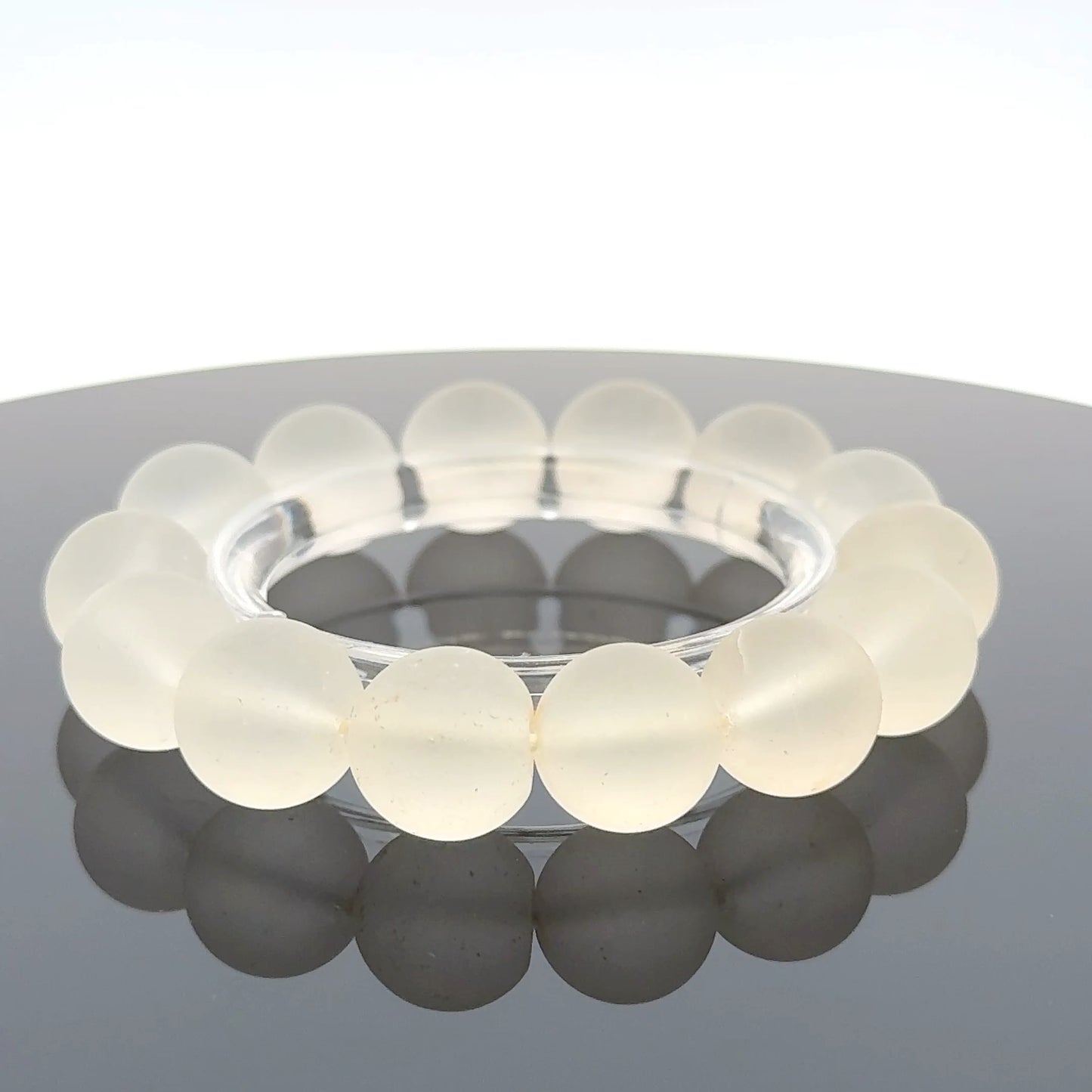 Frosted Quartz Bracelet – Natural Matte Gemstone