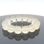 Frosted Quartz Bracelet – Natural Matte Gemstone