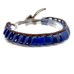 Adjustable Lapis Lazuli Bracelet – Natural Deep Blue Gemstone