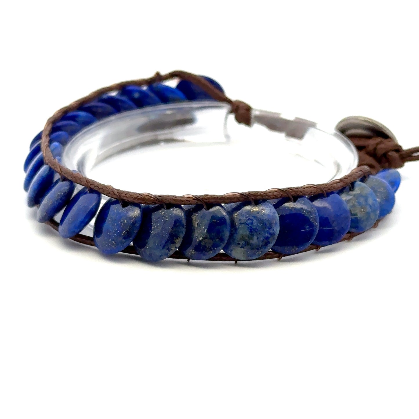 Adjustable Lapis Lazuli Bracelet – Natural Deep Blue Gemstone