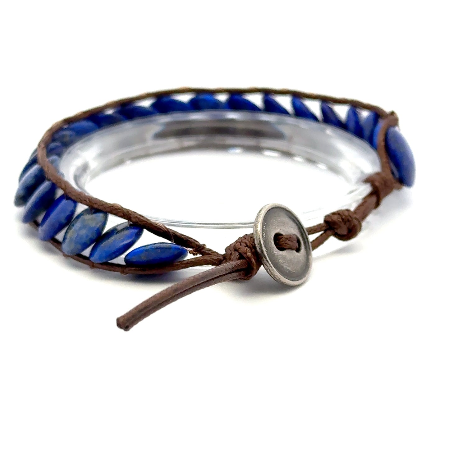 Adjustable Lapis Lazuli Bracelet – Natural Deep Blue Gemstone