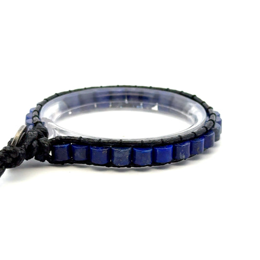 Adjustable Lapis Lazuli Bracelet – Natural Deep Blue Gemstone