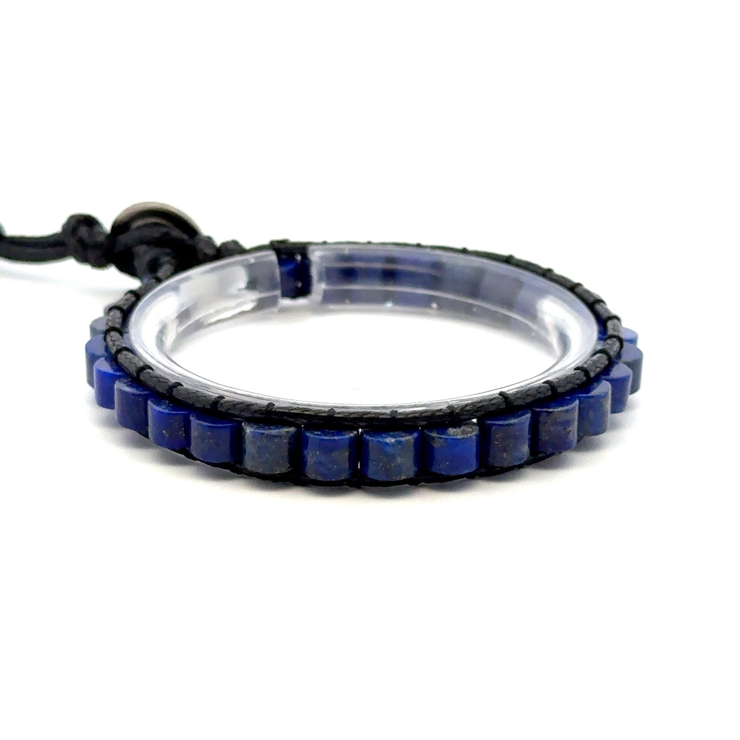 Adjustable Lapis Lazuli Bracelet – Natural Deep Blue Gemstone