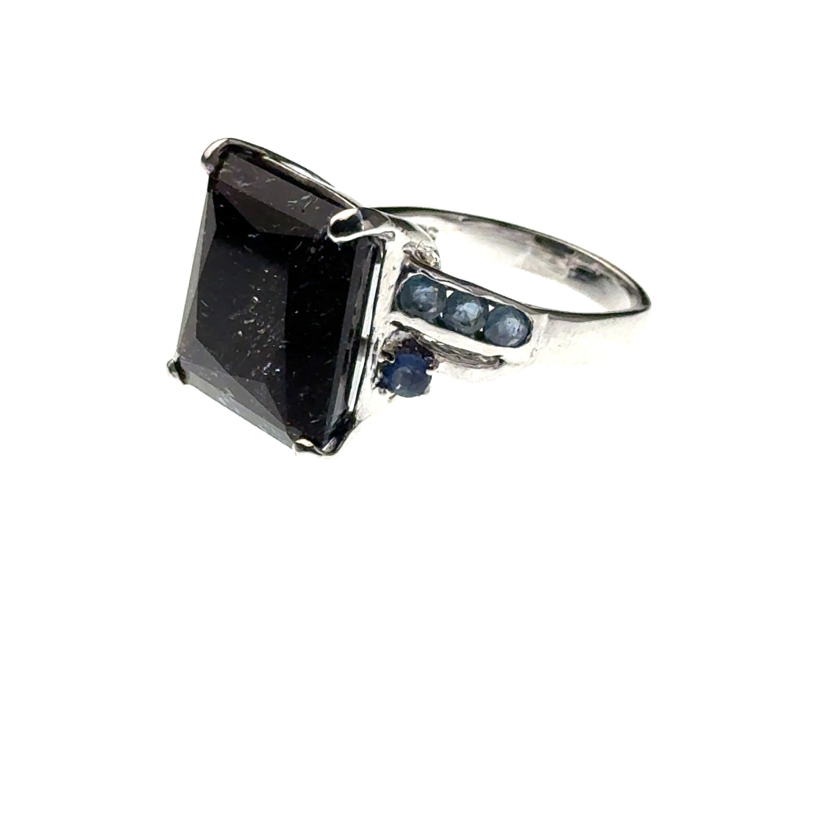 Sacred Seven with Sapphire Ring – 925 Sterling Silver – AAA Quality
