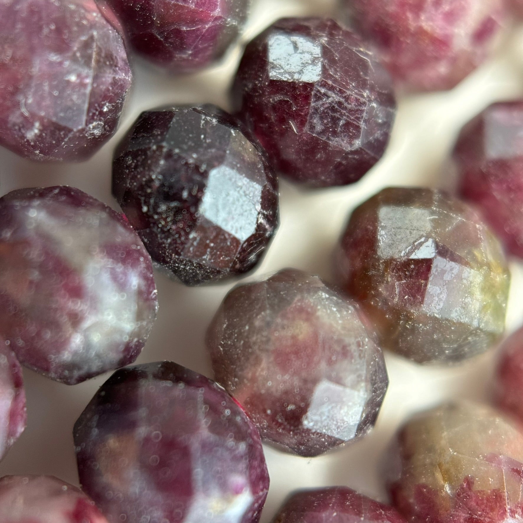 Faceted Tourmaline Rondelle Beads (6x4mm) image 4