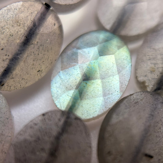 Labradorite Faceted Oval Beads (AA Quality)