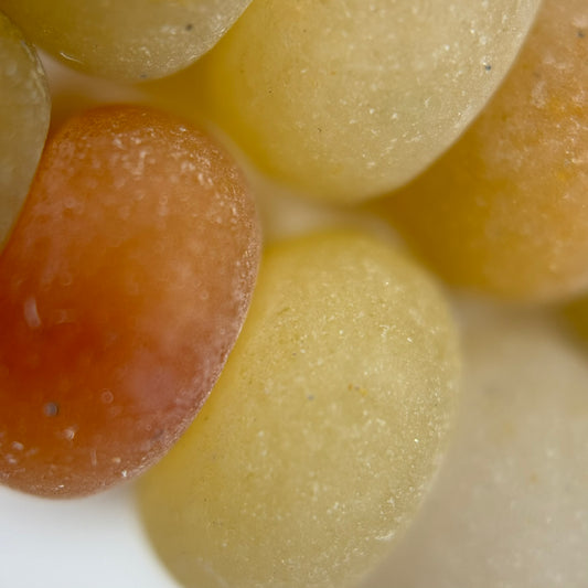 Golden Healer Quartz Frosted Rondelle Beads