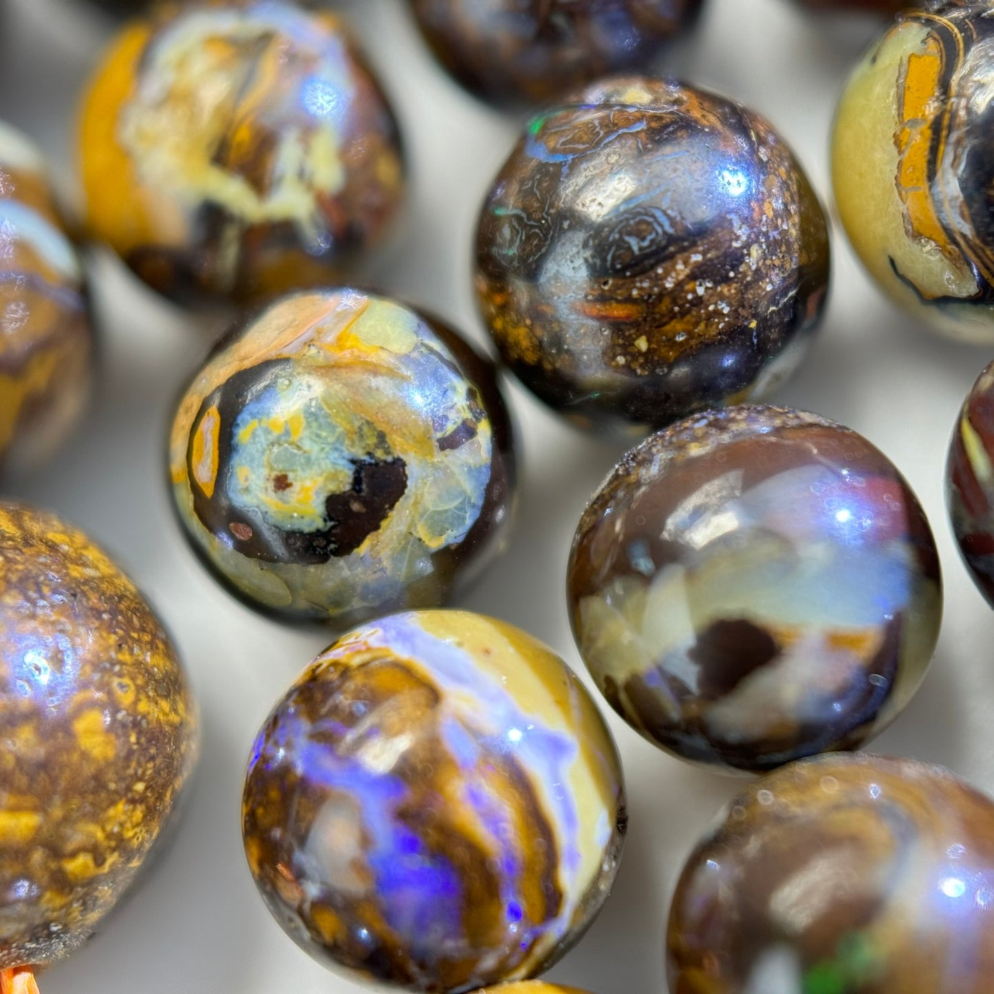 Australian AA Boulder Opal Polished Round Beads image 3