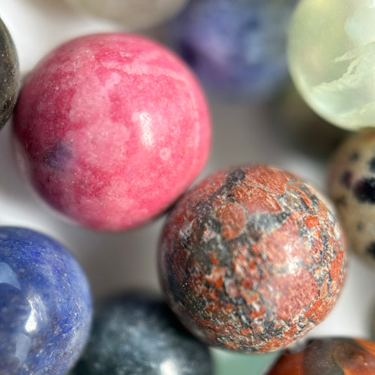 Mixed Polished Round Beads