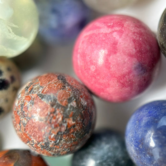 Mixed Polished Round Beads