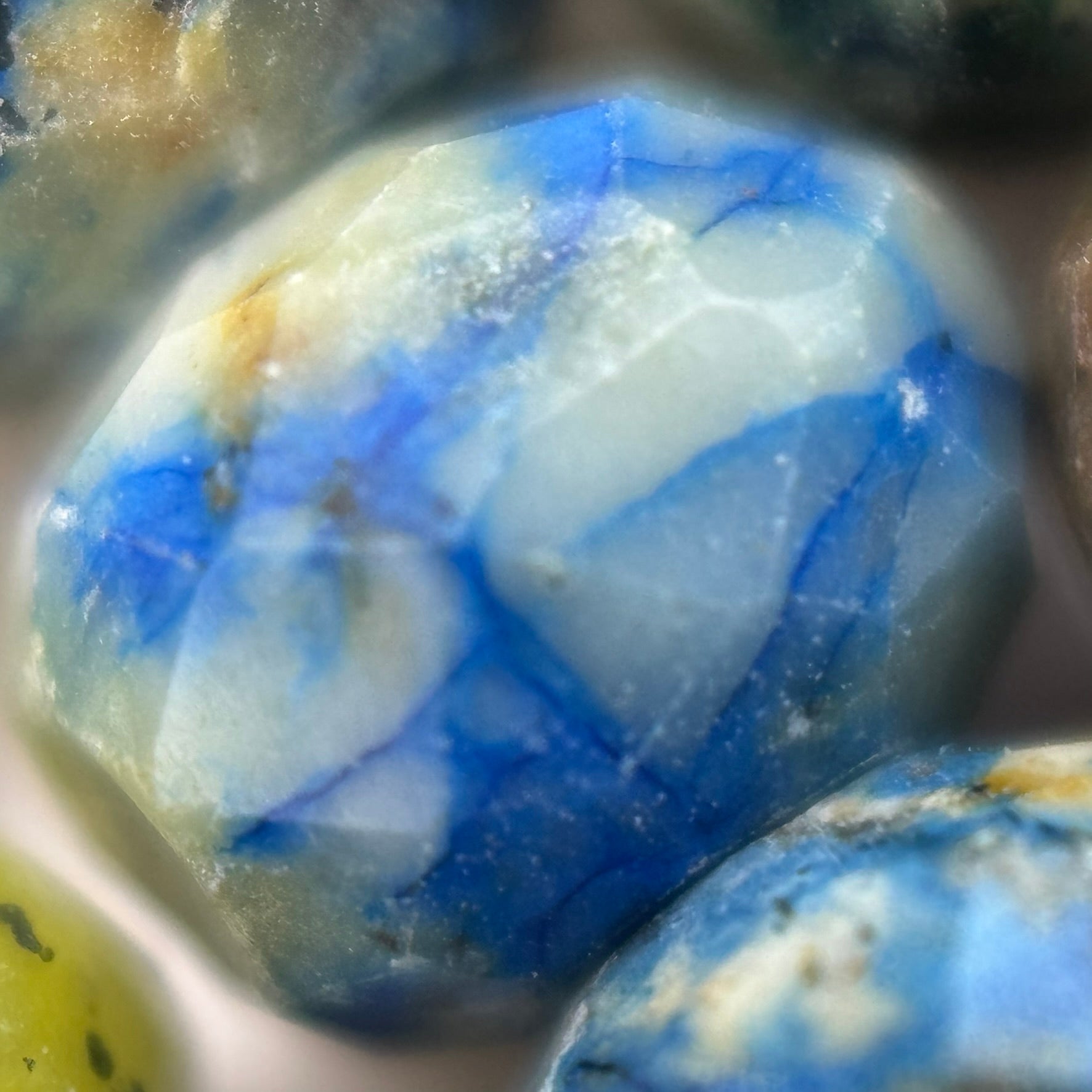 Azurite Faceted Rondelle Beads image 7