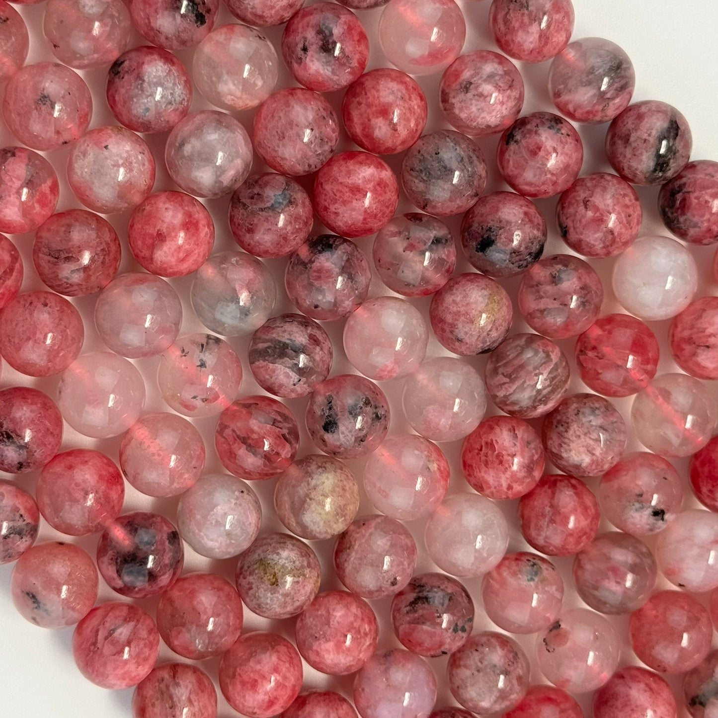 Sakura Rhodonite Polished Round Beads - Color A image 9