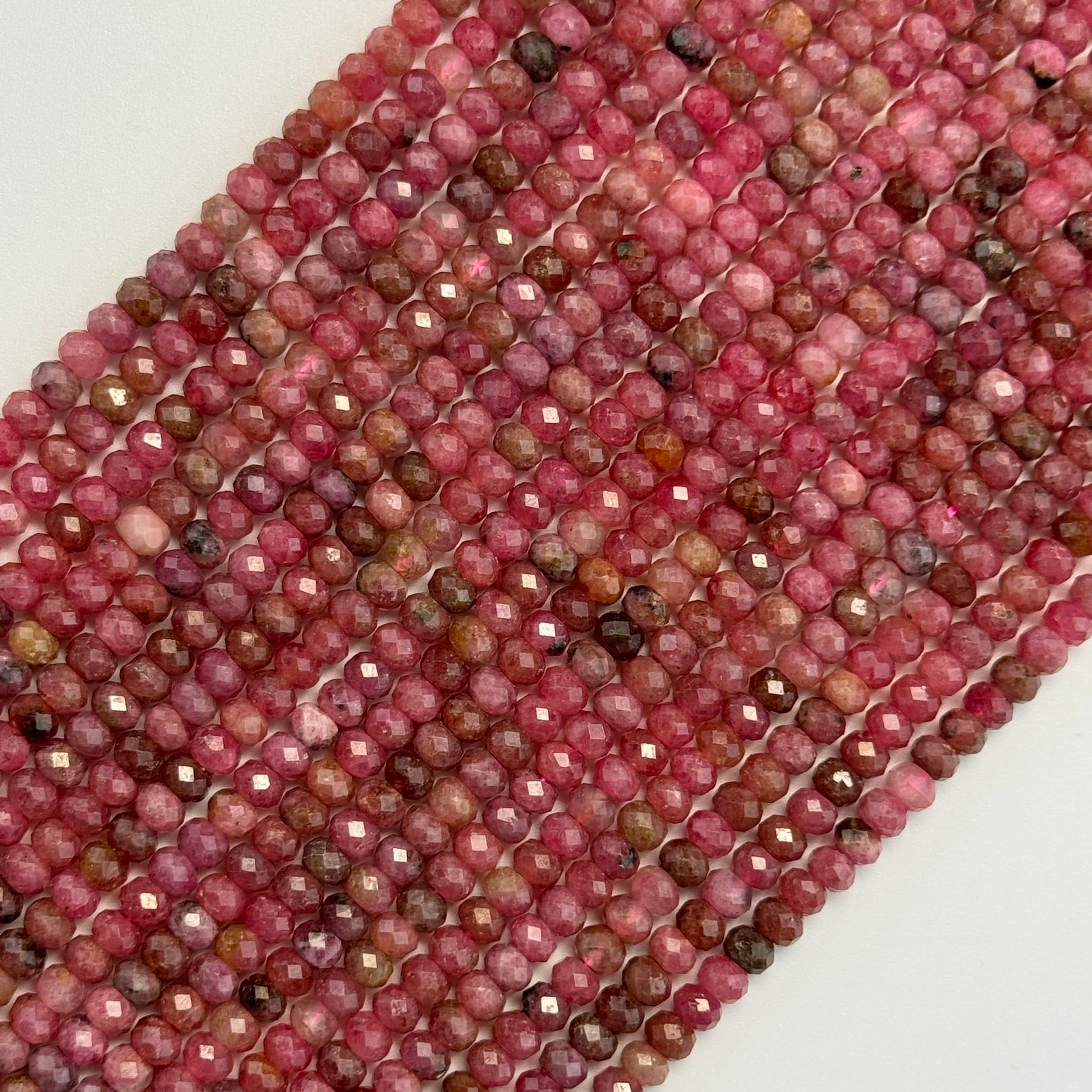 Rhodonite Faceted Rondelle Beads (High Quality) image 14