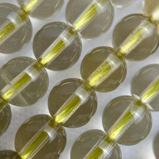 Lemon Quartz Polished Round Beads
