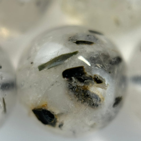 Space Mica Quartz Polished Round Beads