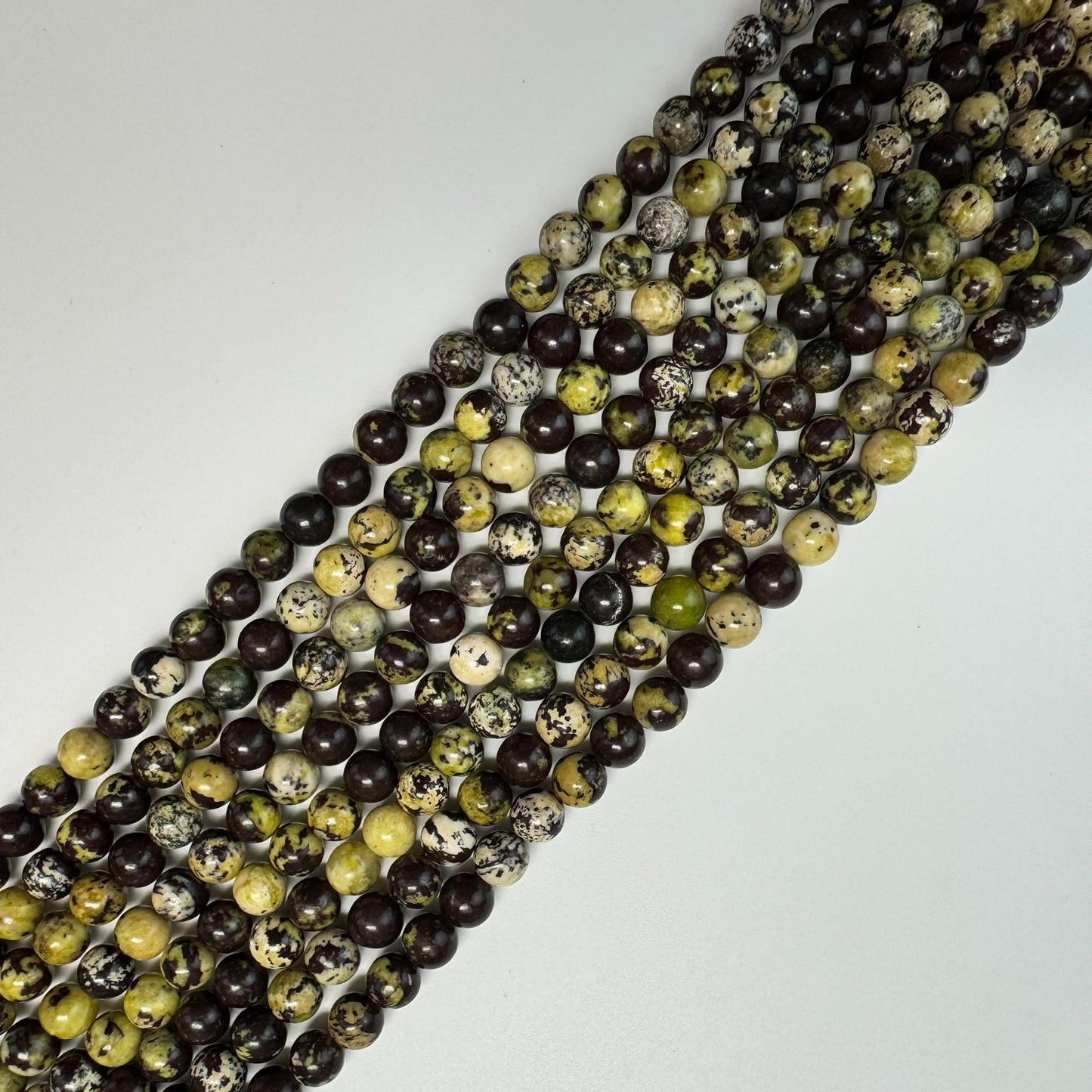 Purple Flower Jasper Polished Round Beads image 0