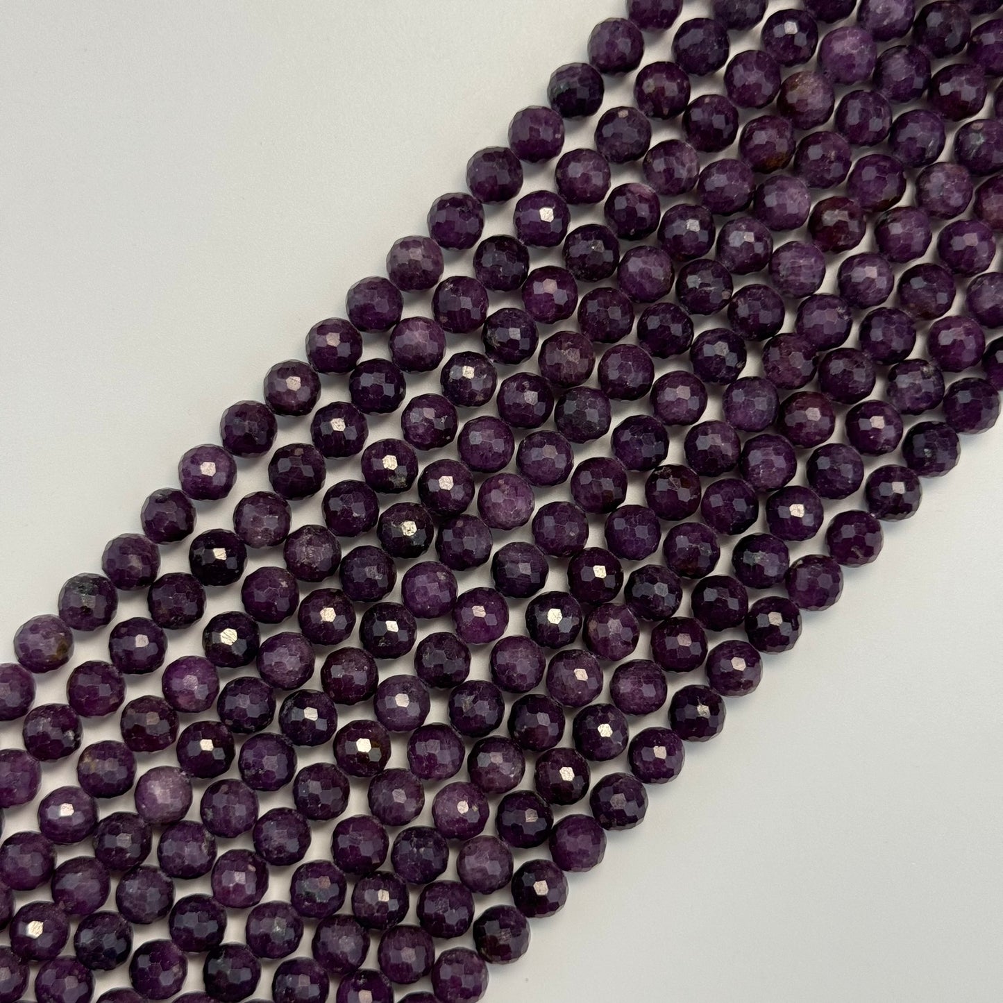 Purple Sapphire Faceted Round Beads image 5