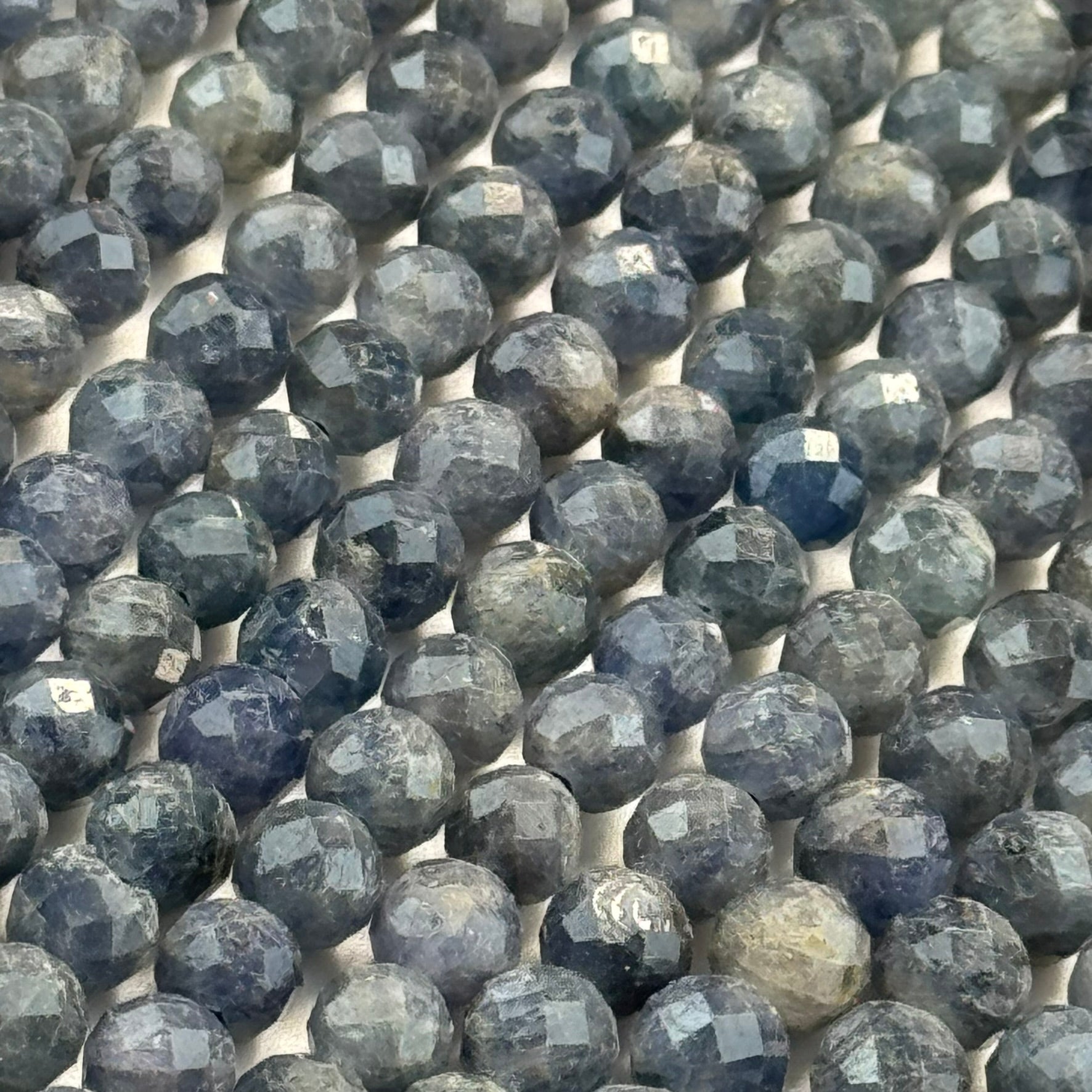 Natural Sapphire Faceted Round Beads image 7