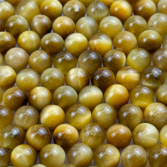 Tiger's Eye Golden Polished Round Beads (AAA Quality)