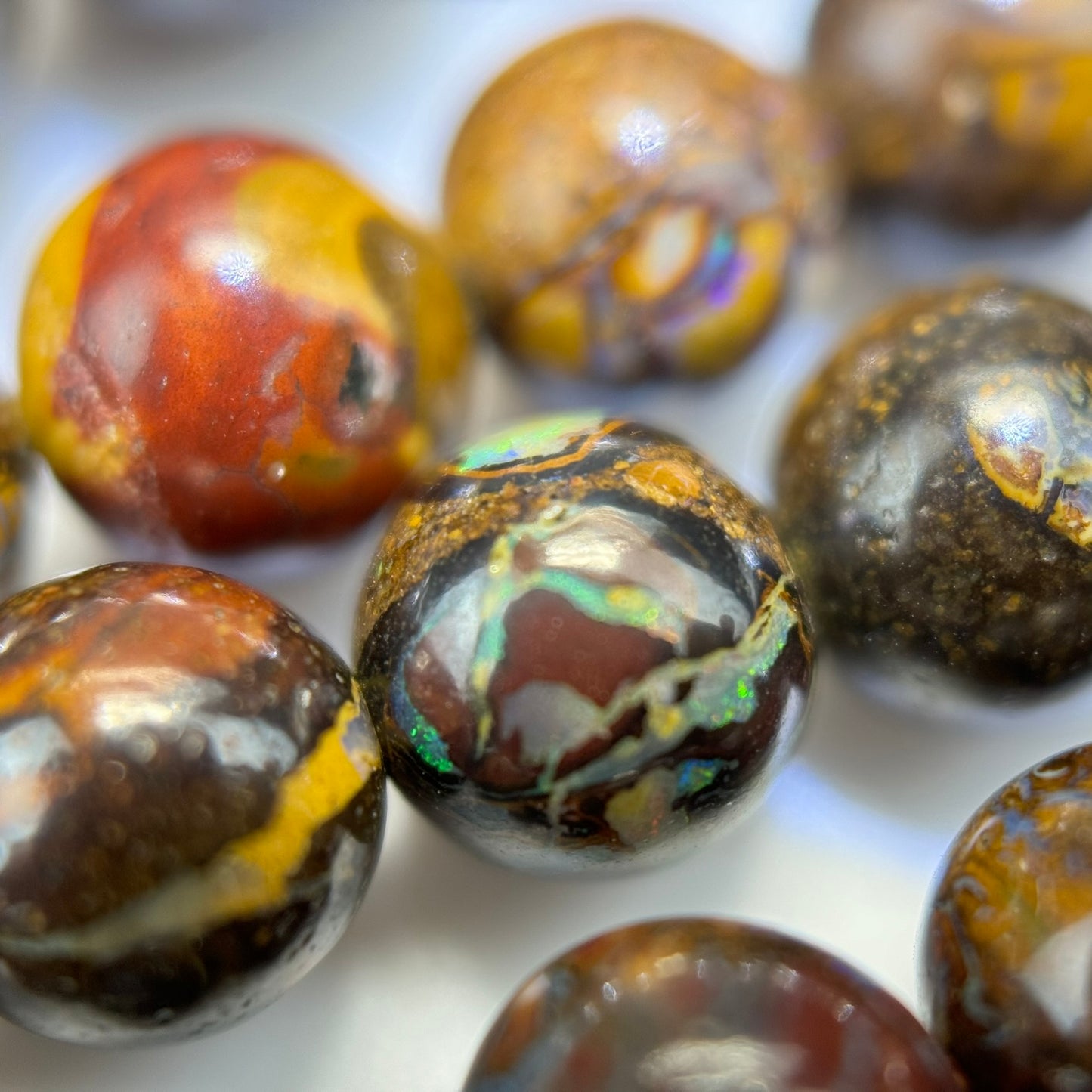 Australian AA Boulder Opal Polished Round Beads image 7