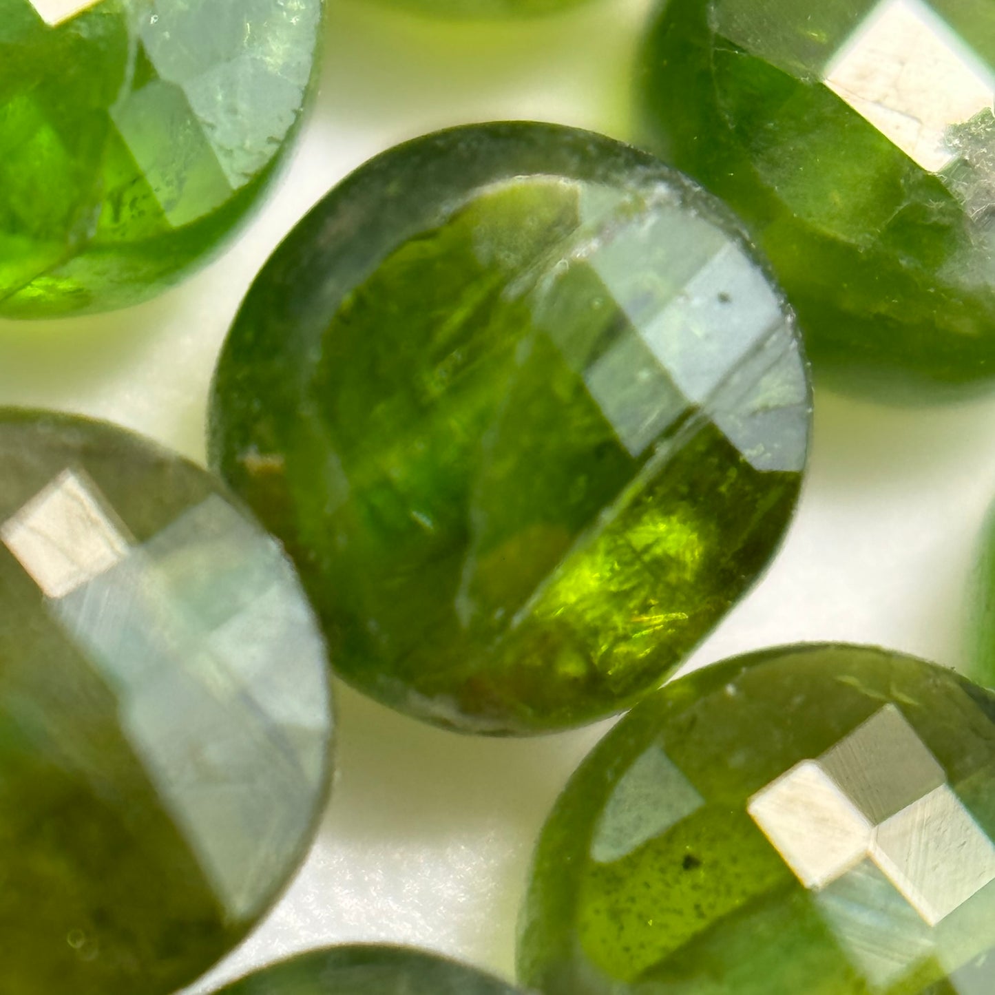 Diopside Lentil Faceted Beads image 2