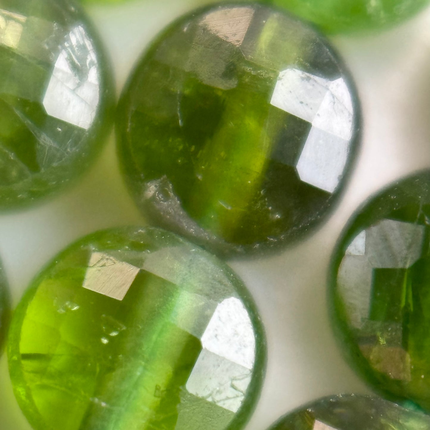 Diopside Lentil Faceted Beads image 12