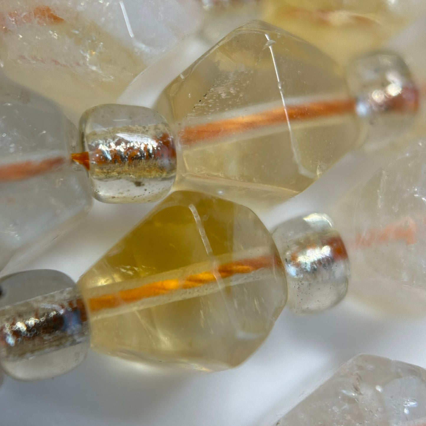 Citrine Octahedron Beads image 7