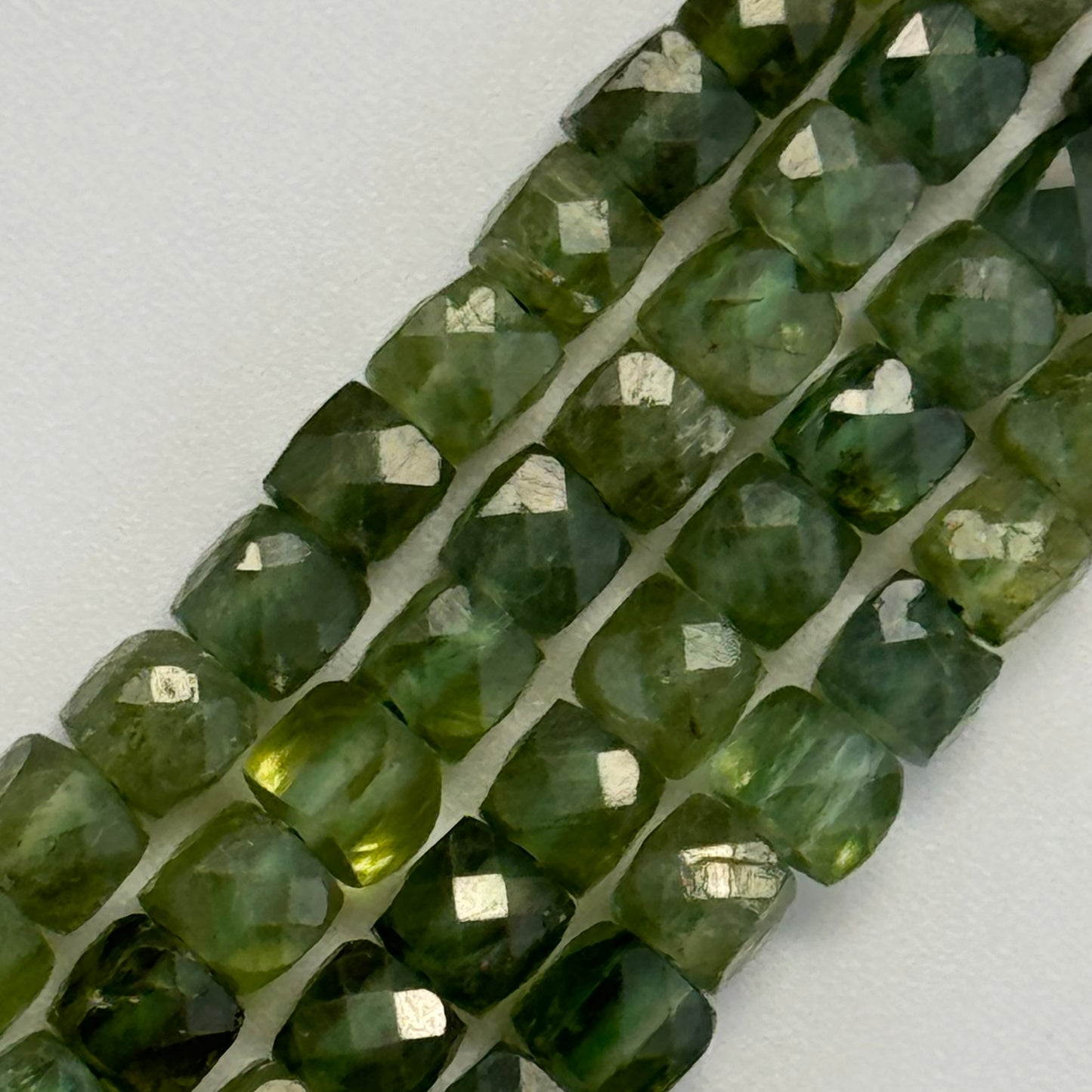 Green Apatite Square Beads image 2