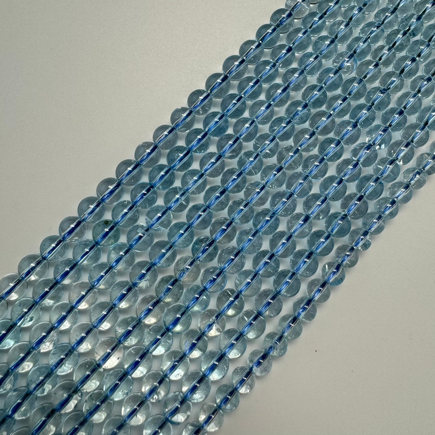 Blue Topaz AAAA Polished Round Beads image 4