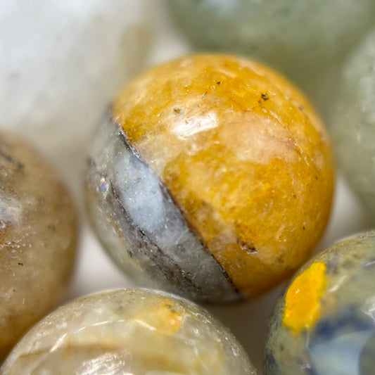 Chlorite Quartz Polished Round Beads
